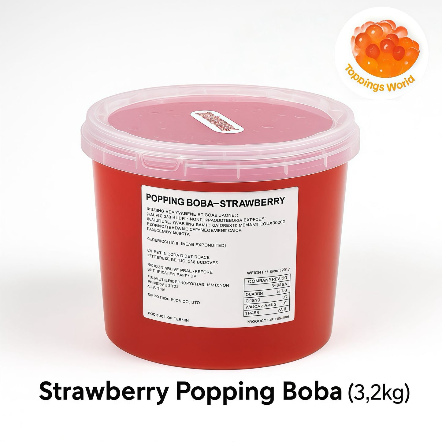 Strawberry Popping Boba (3.2kg)